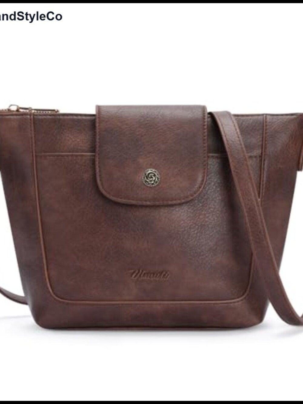 Women's Vegan Leather Small Crossbody Purse Adjustable Strap